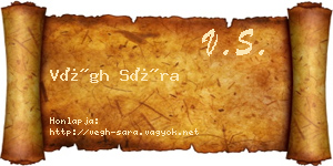 Végh Sára névjegykártya