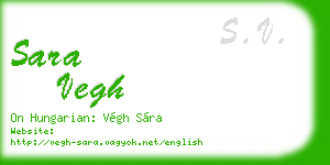sara vegh business card